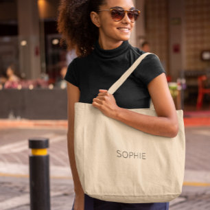 DIYジャンボトートバッグ  カスタム文字、名前、モノグラム ラージトートバッグ