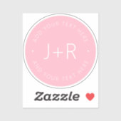 DIYスタイリッシュカップルモノグラム&編集可能 シール (シート)