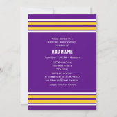 DIYチームジャージ ストライプ ゴールド#2 白 紫 招待状 (裏面)