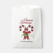 DIYテキスト付きキャンディクリスマスクリスマス フェイバーバッグ (正面)