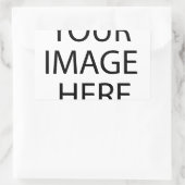 DIYテンプレートの最低販売価格空白の提供 長方形シール (バッグ)