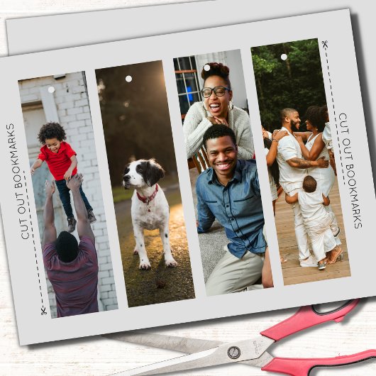 DIYテンプレート4ブックマークのフォトセット