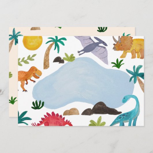 DIYディ空白のノス子供の誕生日パーティー 招待状 (正面/裏面)