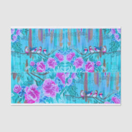 DIYデクページのためのシャビーシックミュージカル鳥紙 薄葉紙