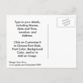 DIYデザインはがきに自分の結婚式の招待 インビテーションポストカード (裏面)