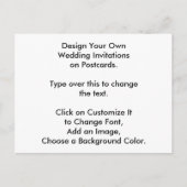 DIYデザインはがきに自分の結婚式の招待 インビテーションポストカード (正面)