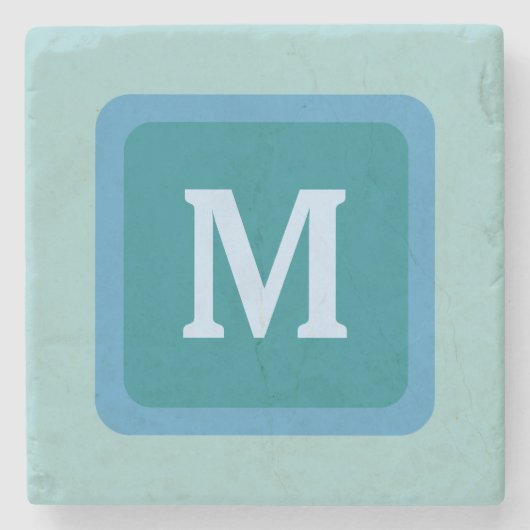 DIYデザインユアウズモノグラムストーンコースターV13 ストーンコースター (正面)