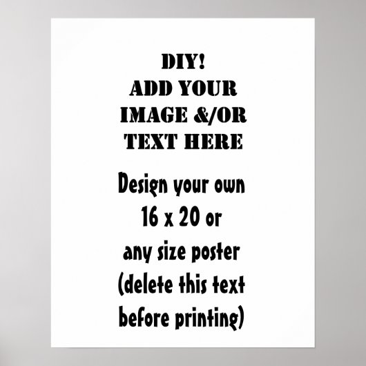 DIYデザイン独自の16 x 20または任意のサイズのポスター ポスター (正面)