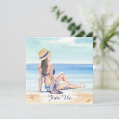 *~* DIYトロピカルビーチAR29 ジェネリック どんなイベントでもQRコード 招待状 (スタンド正面)