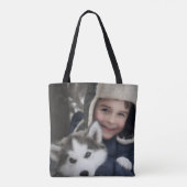 DIYトートバッグ | カスタム写真、ロゴ、またはイメージ トートバッグ (裏面)