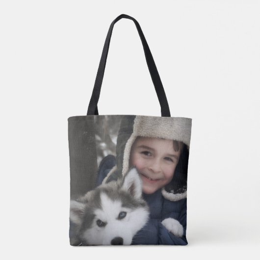 DIYトートバッグ | カスタム写真、ロゴ、またはイメージ トートバッグ (裏面)