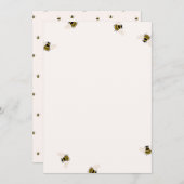 DIYハニー空白のミツバチ 招待状 (正面/裏面)