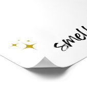 DIYハロウィーンの足跡のサインベビーの最初生まれたばかりの ポスター (角)