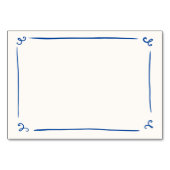 DIYハンドドローお洒落ドネイビーブルー座席表 テーブルナンバー (裏面)