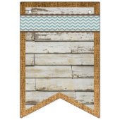 DIYバナーバーンウッドとバーラップの背景バンティング バンティングフラッグ (第3の旗)