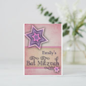 DIYバルミツワーカラフルデザイン ポストカード (スタンド正面)