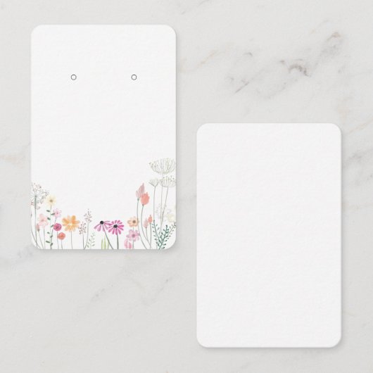 DIYパンチかわいらし用フローライヤリング表示カード 予約カード (正面/裏面)