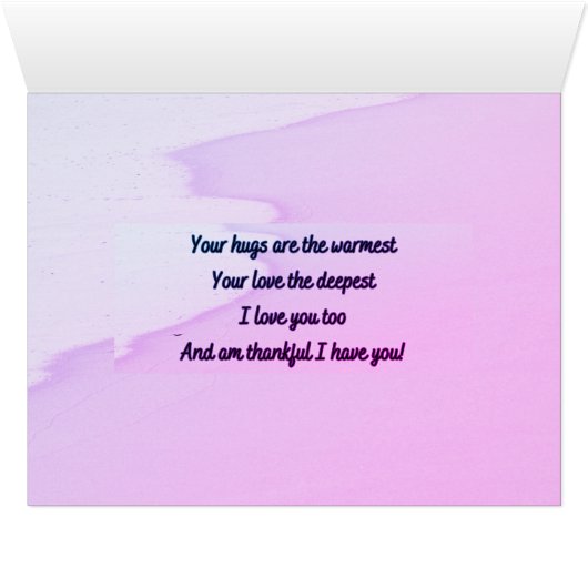 DIYパーソナライズされた母の日とオリジナル詩 (内部横(下))