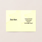 DIYパーソナライズされた母の日とオリジナル詩 箔カード (内部)