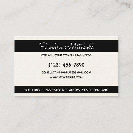 DIYパーソナライズ·ビジネス·エレガント簡単 名刺 (裏面)