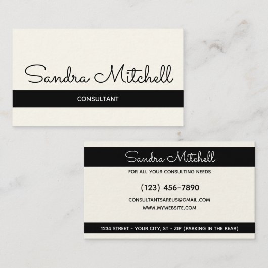 DIYパーソナライズ·ビジネス·エレガント簡単 名刺 (正面/裏面)