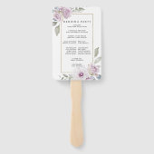 DIYパープル素朴フローラ結婚式 プログラム ハンドファン (裏面)