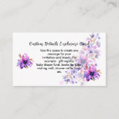 DIYパープ空白のラピンクラベンダーの花 エンクロージャーカード (正面)