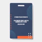 DIYビジネカスタムスモダン従業員の写真IDバッジ バッジ (裏面)