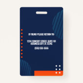 DIYビジネカスタムスモダン従業員の写真IDバッジ バッジ (裏面)