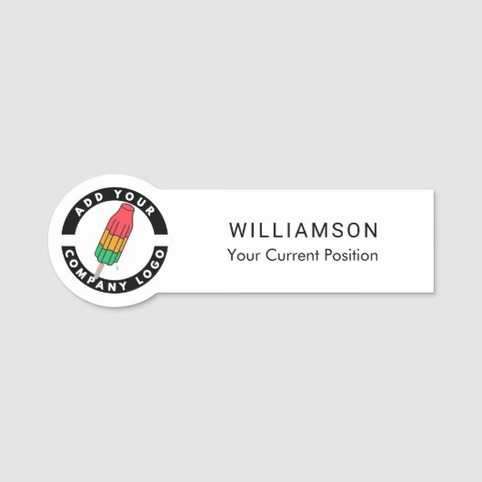 DIYビジネスカスタムロゴ会社の従業員 名札 (正面)