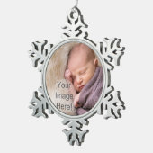 DIYピュータークリスマス装飾 – 写真と文字を追加! スノーフレークピューターオーナメント (右)