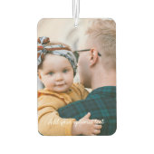 DIYファミリーフォトと文字ポートレート長方形 カーエアーフレッシュナー (裏面)