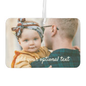 DIYファミリ写真と文字長方形 カーエアーフレッシュナー (裏面)