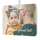 DIYファミリ写真と文字長方形 カーエアーフレッシュナー (左)