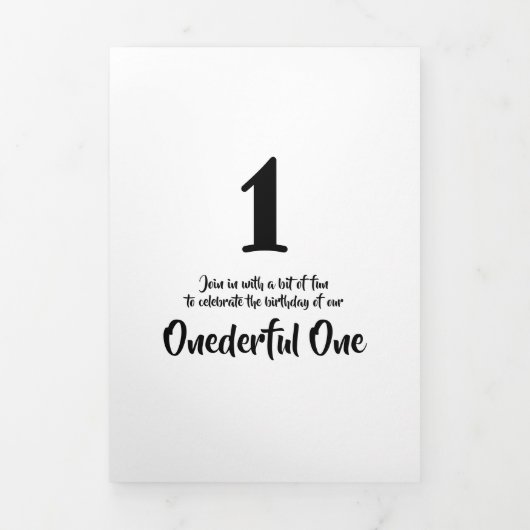 DIYファーストバースデーベビーゲームDIY写真アート 三つ折り招待状 (カバー)