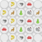 DIYフィッシュエビ蟹サイコロ |バầウキュアカọカCpp / 魚蝦蟹 シール (正面)