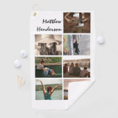 DIYフォトコラージュと名前モダントレンディーパパ ゴルフタオル (インサイチュ)