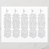 DIYフォト悔やみや弔慰葬儀祈りの言葉しおり (裏面)