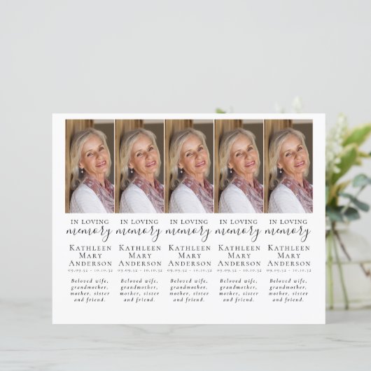 DIYフォト悔やみや弔慰葬儀祈りの言葉しおり (スタンド正面)