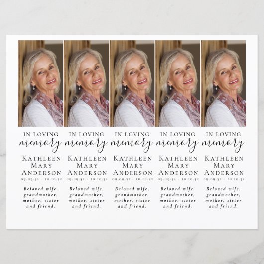 DIYフォト悔やみや弔慰葬儀祈りの言葉しおり (正面)