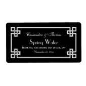 DIYブラックウィットギリシャ語鍵フレームHウォーターボトルラベル ラベル (正面)