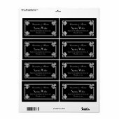 DIYブラックウィットギリシャ語鍵フレームHウォーターボトルラベル ラベル (フルシート)