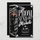 DIYプロムエレガントが写真卒業を見送る 招待状 (正面/裏面)