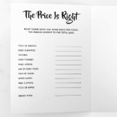 DIYベビーゲームまたは誕生日ゲーム | デザイン独自 三つ折り招待状 (内部最初)