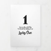 DIYベビーゲームビンゴ、スクランブル、タイムカプセル 三つ折り招待状 (カバー)