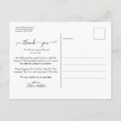 DIYベビー写真誕生のお知らせ 案内ポストカード (裏面)