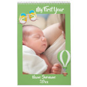 DIYベビー写真|ホットエアバルーンを緑にします カレンダー (カバー)