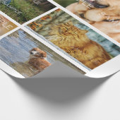 DIYペット写真家の動物コラージュフレーム ラッピングペーパー (角)