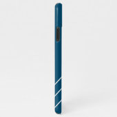 DIYホワイトモノグラムサークルライン海ブルー&ブラック iPhoneケース (右側)