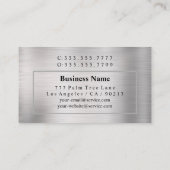 DIYホワイト/ブルーモノグラム名王室の、パープル&シルバー 名刺 (裏面)